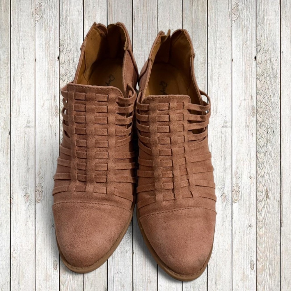 Women's Pink and Tan Boots